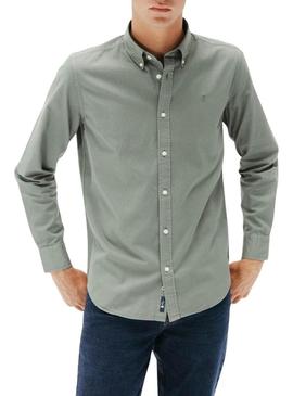 Camisa El Pulpo Casual de Sarja verde para homem.