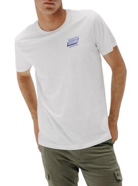 Camiseta El Pulpo Customs branca para homem