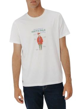 Camiseta El Pulpo North Pole Outfit branca para homem.