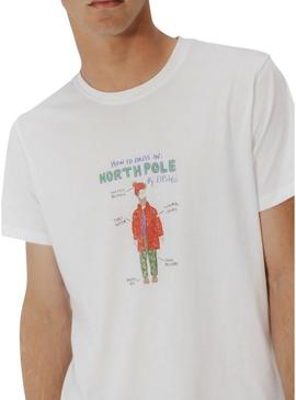 Camiseta El Pulpo North Pole Outfit branca para homem.