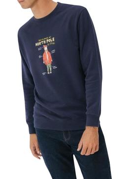 Moletom El Pulpo North Pole Outfit azul para homem.