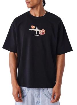 Camiseta Project x Paris Roses preta para homem.