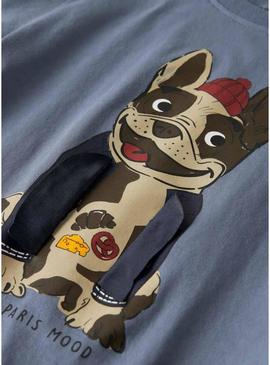 Camiseta Name It Rolf azul para menino.