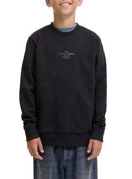 Moletom Jack and Jones Jin preto para criança.