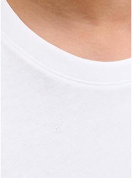 Camiseta Jack and Jones Bleecker branca para criança.