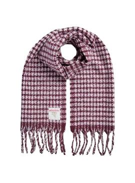 Cachecol Pieces Randan xadrez vermelho grande para mulher.