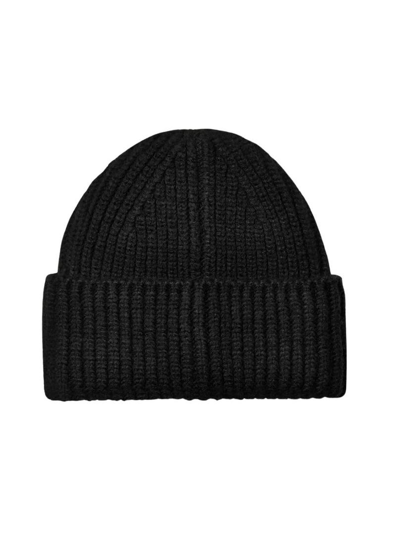 Gorro Ugg Chunky Crafted Rib preto para mulher.