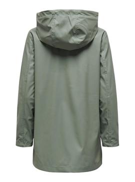 Capa de chuva Only Elisa verde para mulher.