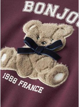 Moletom Name It Frear bordô para menina