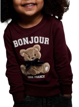 Moletom Name It Frear bordô para menina