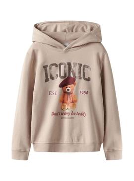 Moletom Name It Frycca bege para menina