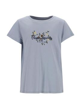 Camiseta Pepe Jeans Adrine azul para menina