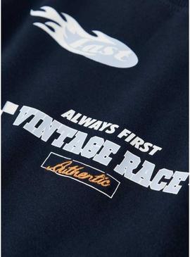 Camiseta Name It Richael azul para menino.