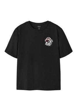 Camiseta Name It Sato negro para meninos.