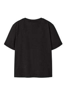 Camiseta Name It Sato negro para meninos.