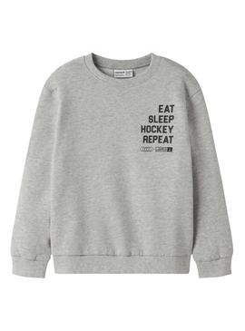 Moletom Name It Saul cinza para menino