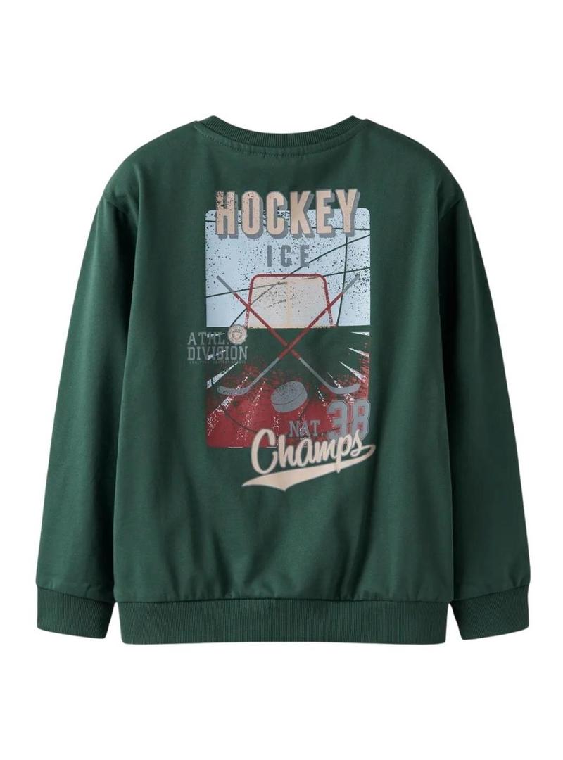 Moletom Name It Saul verde para menino.