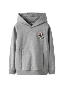 Moletom Name It Steven cinza para menino.