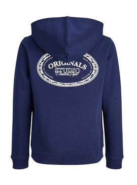 Moletom Jack and Jones Greene Branding azul para crianças