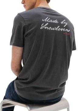 Camisa El Pulpo Snowlovers cinza para homem