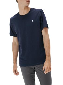 Camiseta El Pulpo básica azul marinho para homem