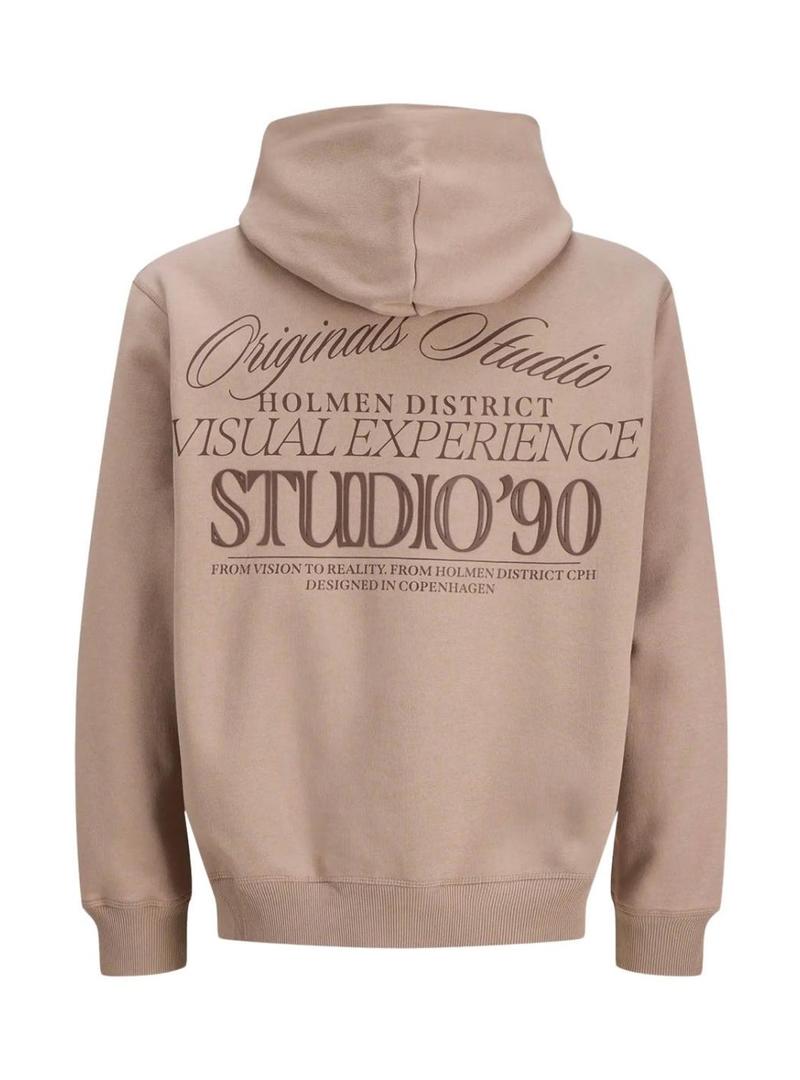 Moletom Jack and Jones Midtown bege para homem