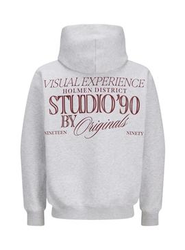 Moletom Jack and Jones Midtown cinza para homem