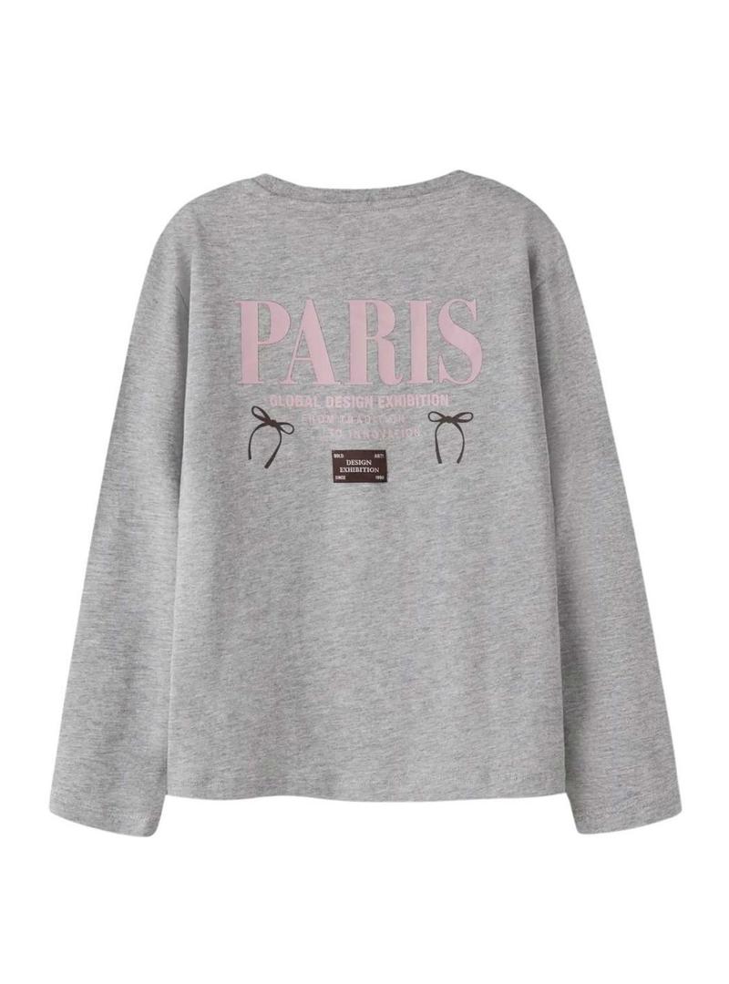 Camisola Name It Paris cinza para menina