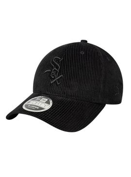 Boné New Era Chicago White Sox MLB Cord 9FORTY preto.