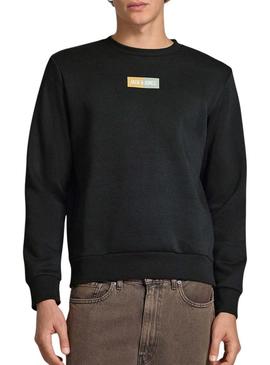 Moletom Jack and Jones Pam preto para homem.