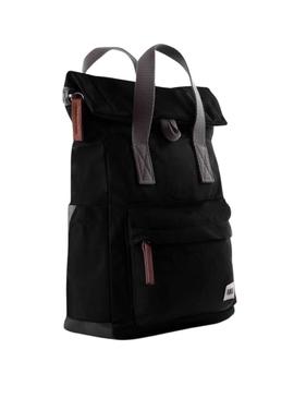 Mochila Roka Canfield pequena preta para mulher e homem.