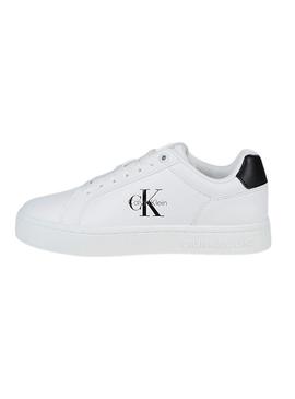 Sapatilhas Calvin Klein Jeans Classic Cupsole branco para mulher.