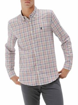 Camisa El Pulpo casual xadrez rosa para homem