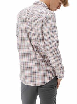 Camisa El Pulpo casual xadrez rosa para homem