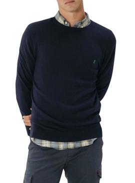 Camisola El Pulpo pescoço redondo mistura marinho para homem