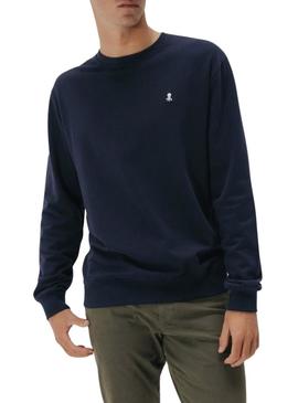 Moletom El Pulpo bordado heritage azul marinho para homem