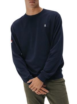 Moletom El Pulpo bordado heritage azul marinho para homem