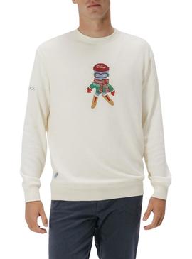 Moletom El Pulpo Ski branco para homens