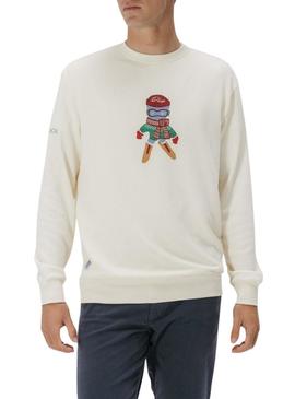 Moletom El Pulpo Ski branco para homens