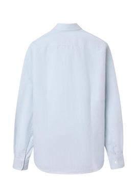 Camisa Silbon esporte listrada verde Oxford para homem.