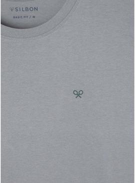 Camiseta Silbon pixel étnica cinza para homem.