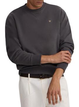 Moletom com mini logotipo cinza da Silbon para homem.