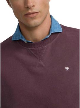 Moletom Silbon minilogo vinho para homem