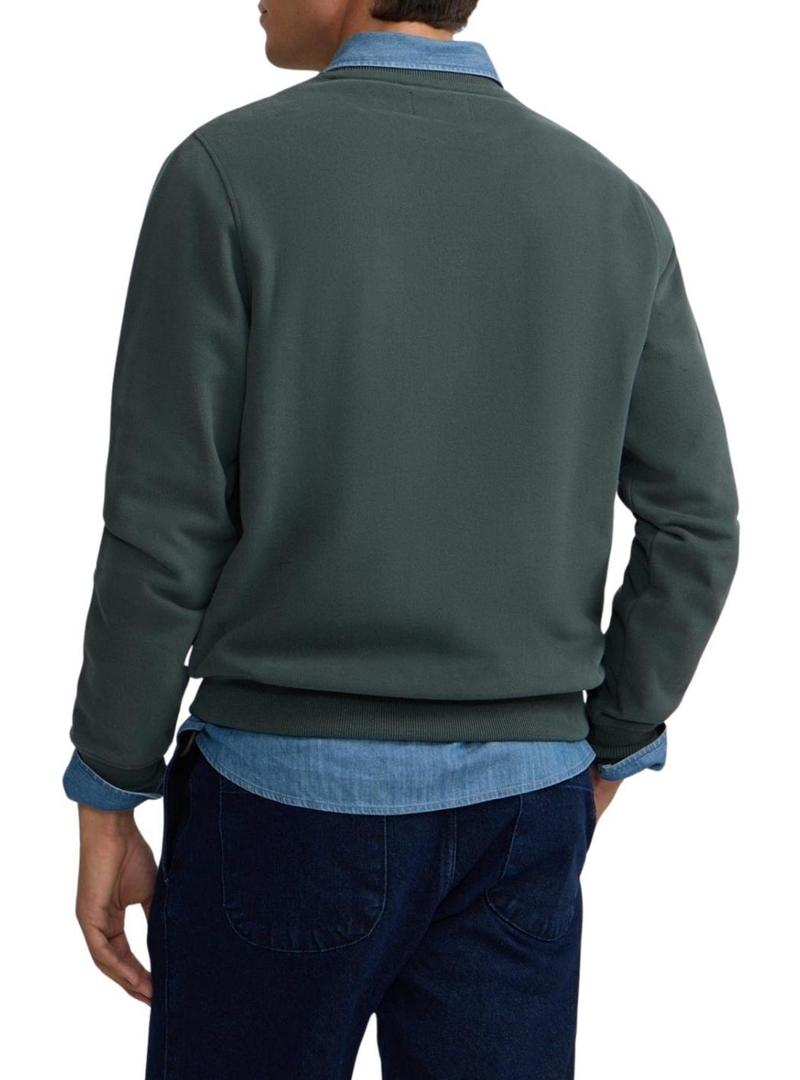 Moletom Silbon raqueta de veludo cotelê verde para homem