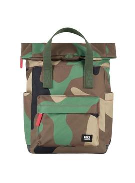 Mochila Roka Canfield pequena camuflagem vintage para mulher e homem.