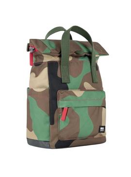 Mochila Roka Canfield pequena camuflagem vintage para mulher e homem.