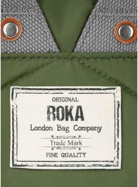 Mochila Roka Canfield média verde para mulher e homem.