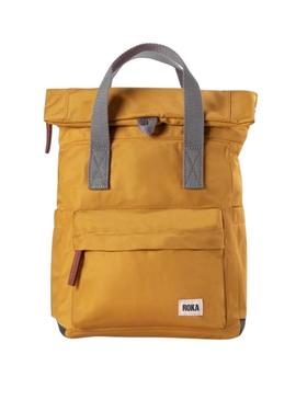 Mochila Roka Canfield pequena amarela para mulher e homem.