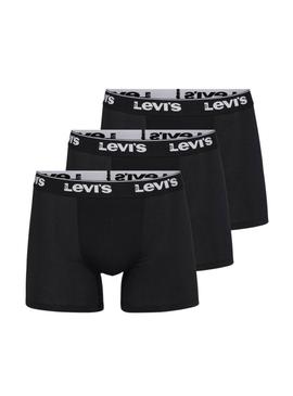 Pack 3 cuecas Levis Repeat Logo preto para homem