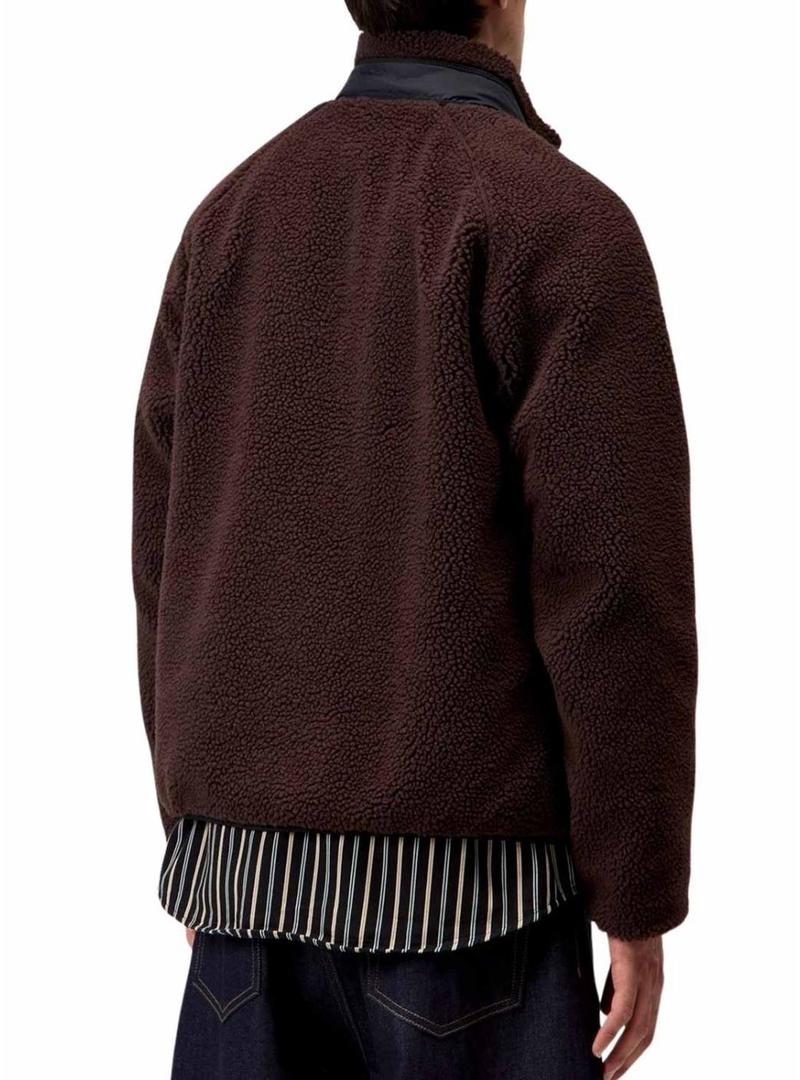 Jaqueta polar Carhartt Prentis marrom para homem.